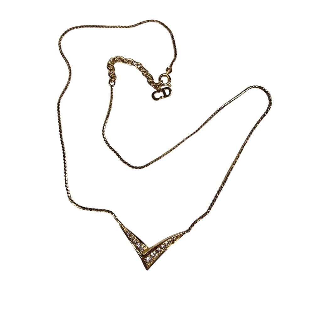 Vintage Christian Dior V Necklace